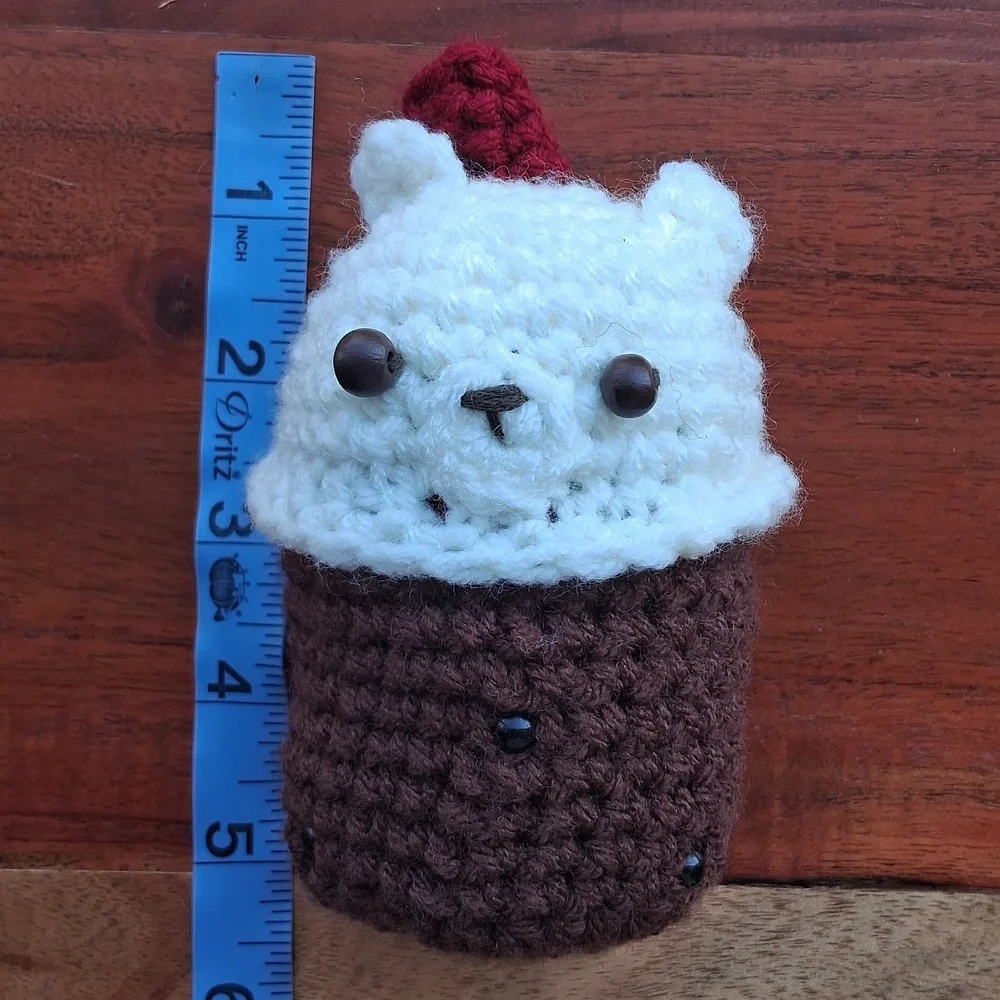 Handmade Crochet Boba Bear Plush